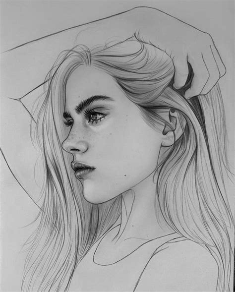 Amazing Sketch Artsy Artist Pen Pencil Girl Beautiful Drawing Pencil Portrait Drawing Girl