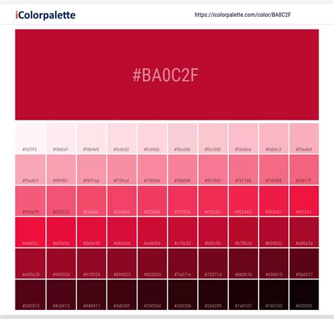 Pantone 200 C Color Hex Color Code Ba0c2f Information Hsl Rgb