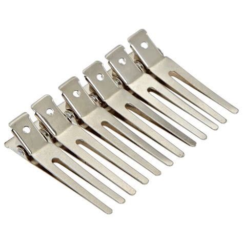 Salon Care Metal Double Prong Curl Clips 100 Ct Hair Clips