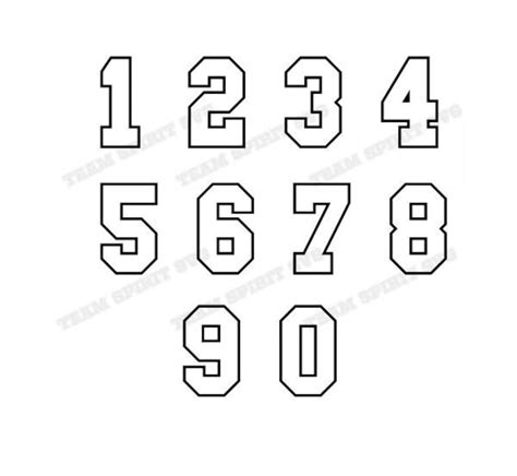 Jersey Number Font Svg