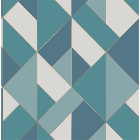 Brewster Wallcovering Urban Walls 564 Sq Ft Blue Non Woven Geometric