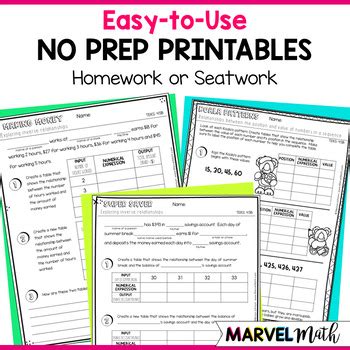 Found worksheet you are looking for? FREE Input-Output Table Printables TEKS 4.5B by Marvel Math by Marvel Math