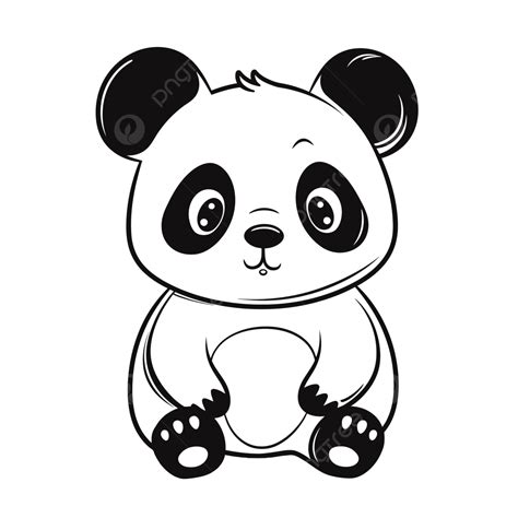 El Oso Panda De Dibujos Animados Está Sentado Encima De Un Dibujo De