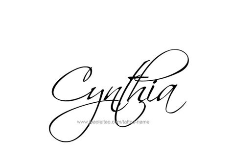 Image Result For Cynthia Name Clipart Tatuajes De Nombres Tatuaje De