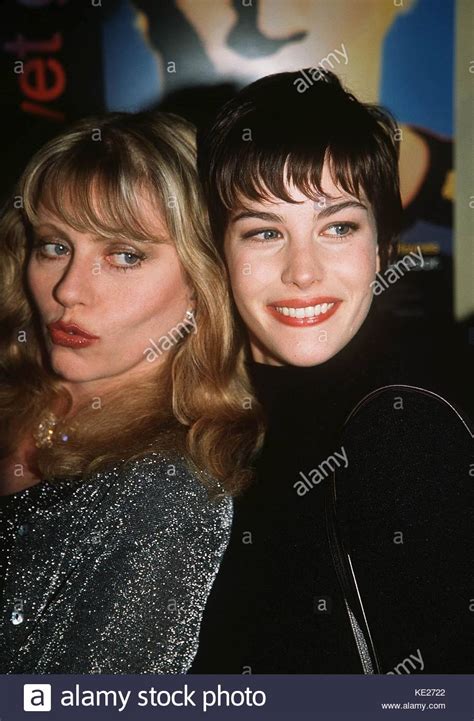 Liv Tyler With Her Mother Bebe Beuell At The Premiere Of Velvet Stock