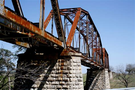 Rusted Bridge This Old Rail Bridge Crosses The Guadalupe R Flickr