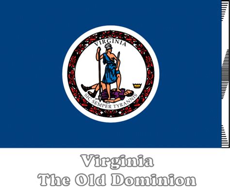 Large Horizontal Printable Virginia State Flag From