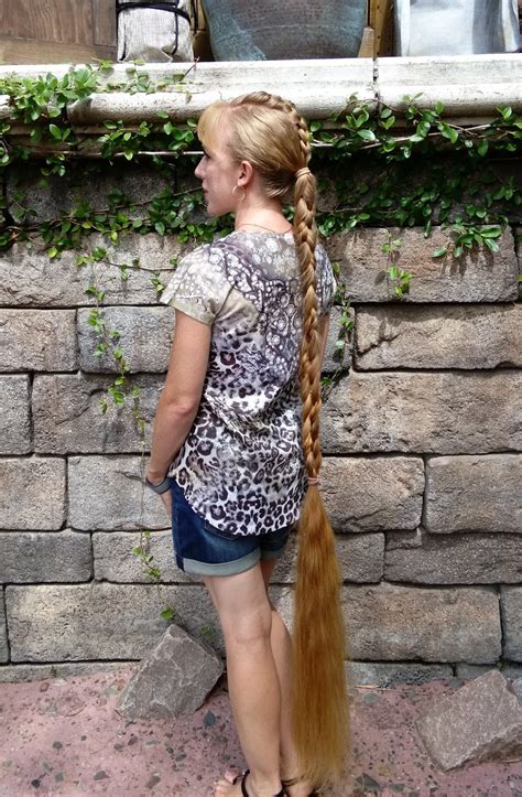 Braids And Hairstyles For Super Long Hair Ankle Length Braided Ponytail