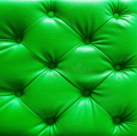 Closeup Texture Green Leather Sofa Pattern Stock Photo Image Of