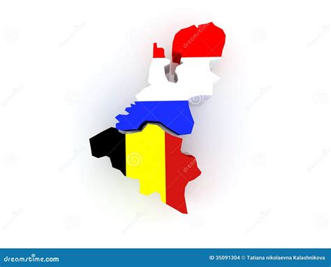 Map Of Belgium And The Netherlands Stock Images Image 35091304