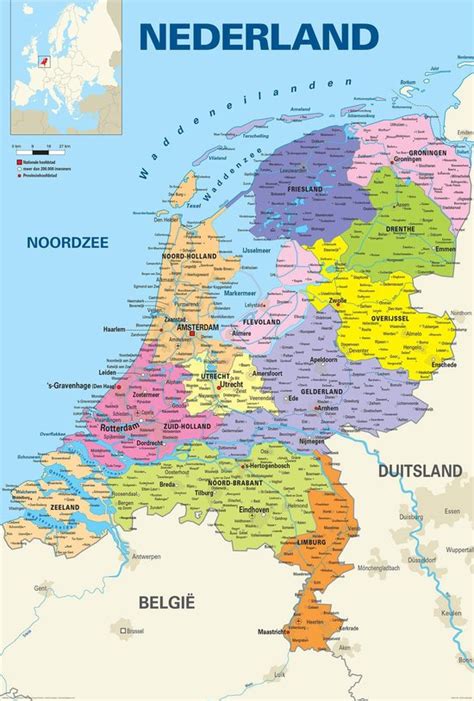 Online kaart van nederland google maps. bol.com | Poster Kaart van Nederland - 2019