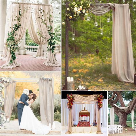 M Nude Chiffon Fabric For Wedding Backdrops Party Ceremony Arch