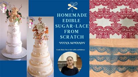 Homemade Edible Sugar Lace From Scratch Easy Eggless And Vegetarian