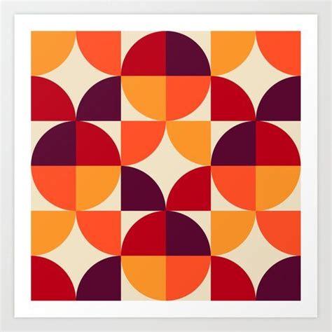Stylish Mid Century Modern Geometric Art Print