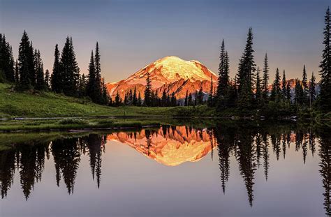 Mount Rainier Reflection From Tipsoo Lake Photograph By Pierre Leclerc