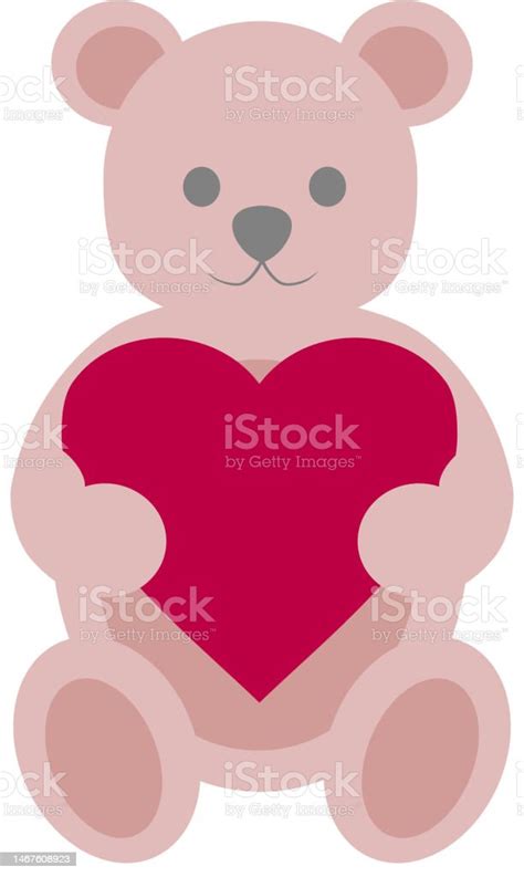 Teddy Bear Holding Heart Stock Illustration Download Image Now Art