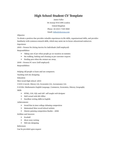When making a college resume template, keep in mind that your resume isn't you. High School Student Resume Example Resume Template Builder - Best Job Resume | High school ...