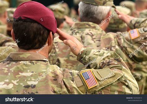 Us Soldiers Giving Salute Us Army Stock Photo 1507033913 Shutterstock