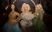 Little Mix play "winged fatales" in sci-fi and burlesque-inspired ...