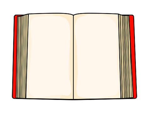 Personnages de dessins animés debout ou assis près du livre ouvert, de l'encre et de la plume. Livre Ouvert Rouge Dessin Animé Isolé Sur Fond Blanc ...