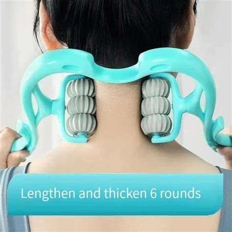 6 Wheel Cervical Spine Massage Roller Office Manual Multi Function Relief Back Waist Shoulder