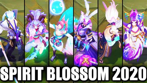 All Spirit Blossom Skins Spotlight 2020 League Of Legends Youtube