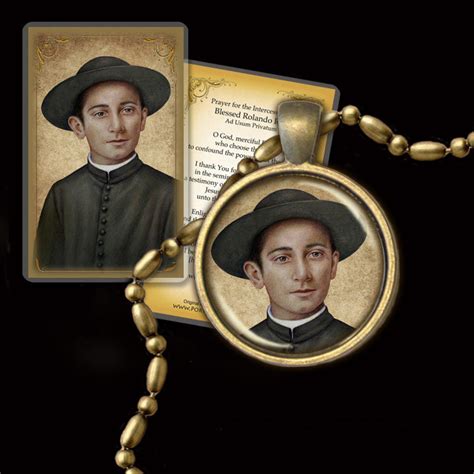 Bl Rolando Rivi Pendant And Holy Card T Set Portraits Of Saints
