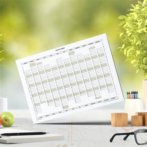 2020 Year Planner Calendar Download For A4 Or A3 Print Infozio