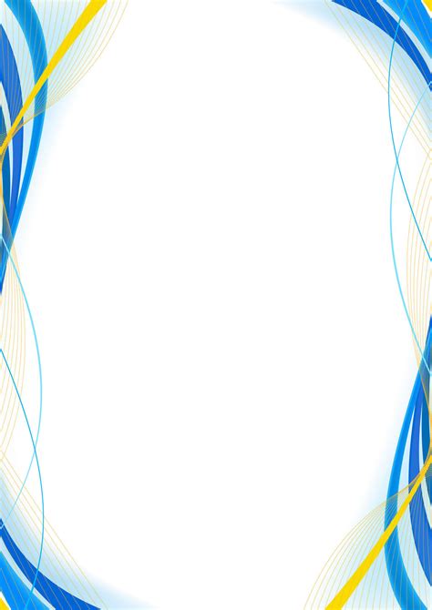 Blue And Yellow Border Design Version 2 Right By Vahntreorr On