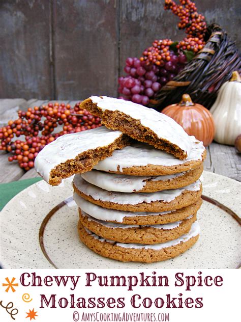 Chewy Pumpkin Spice Molasses Cookies