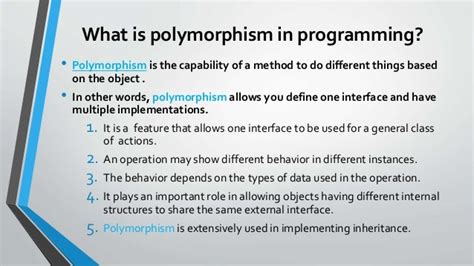 What Is A Polymorphism Slideshare