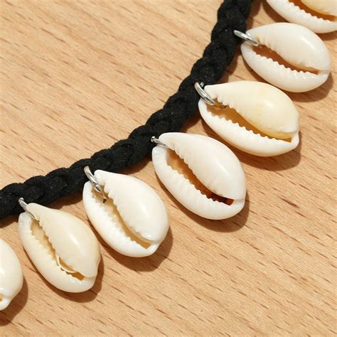 White Cowrie Shell Necklacebeach Chokershell Necklace Etsy