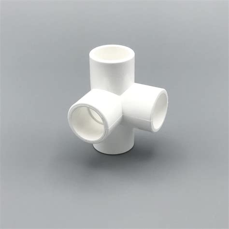 34 Inch 4 Way Tee Pvc Fitting Connector Elbow 4 Pack