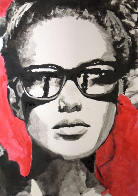 Buy Girl With Sunglasses 70 X 50 Cm Ink Drawing By Alexandra Djokic On Artfinder Discover