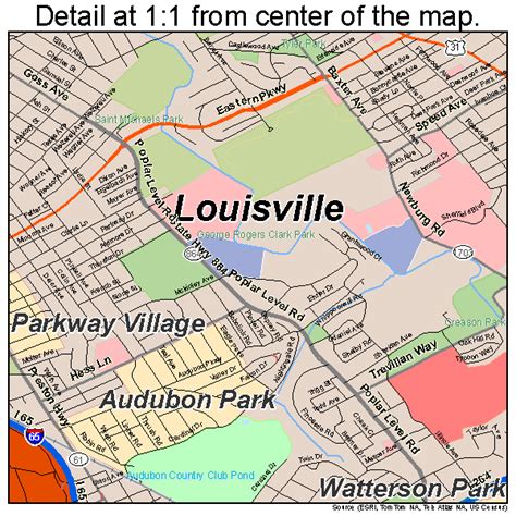 Louisville Kentucky Street Map 2148000