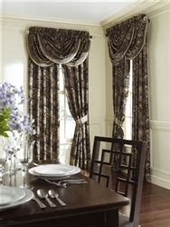 Find the right window dressings for your home office, bedroom, living room or guest room. Valdosta Black Waterfall Valance by J Queen | Curtain ...
