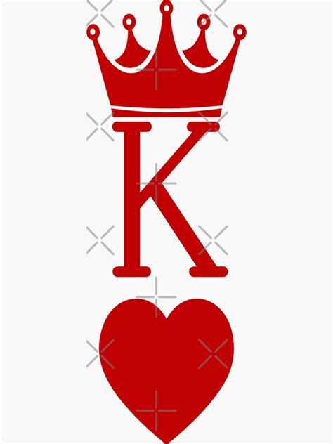 King Of Hearts Sticker By Raegansdesigns Redbubble