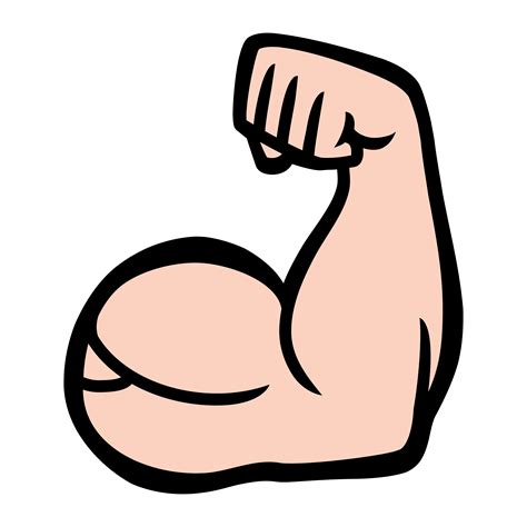 Strong Bodybuilder Biceps Flex Arm Vector Icon Vector Art At
