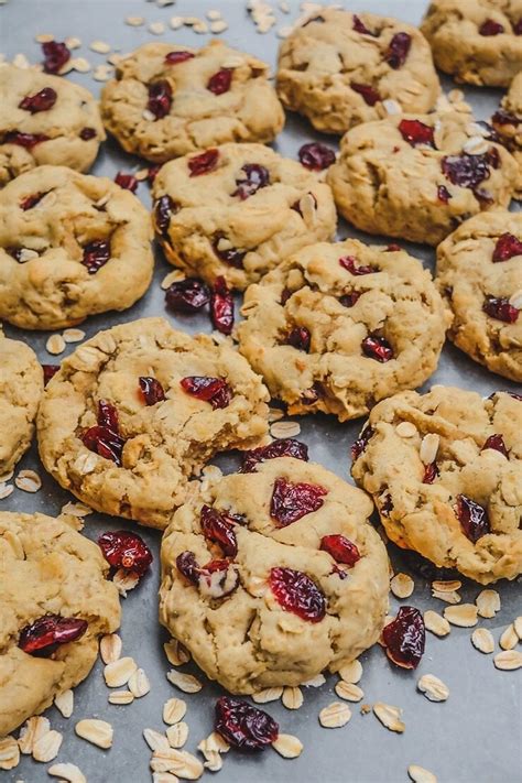 Chewy Cranberry Oatmeal Cookies The Foodie Takes Flight