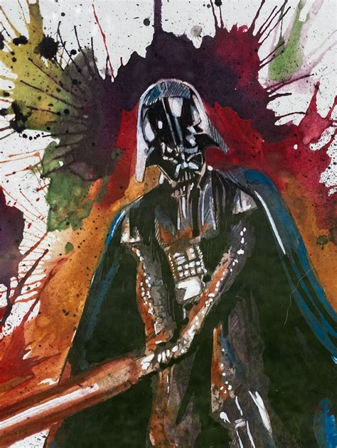 Darth Vader Watercolor Painting