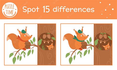Premium Vector Autumn Find Differences Game For Children Fall Season