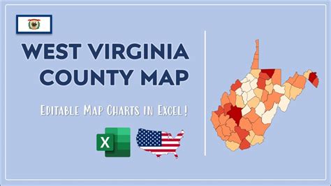 West Virginia County Map In Excel Counties List And Population Map
