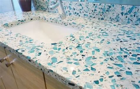 Making Concrete Countertops With Recycled Glass Countertops Ideas