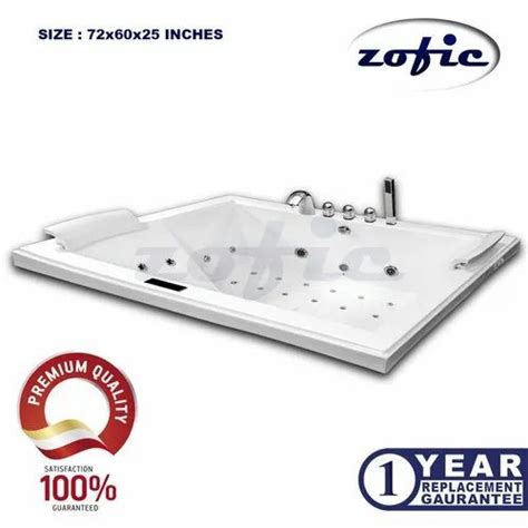 White Zofic 6 X 5 Feet Whirlpool Jacuzzi Hydro Massage Bathtub At Rs 189500 Piece In New Delhi