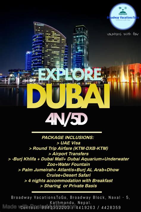 Dubai 4n5d Package Broadway Vacations To Go