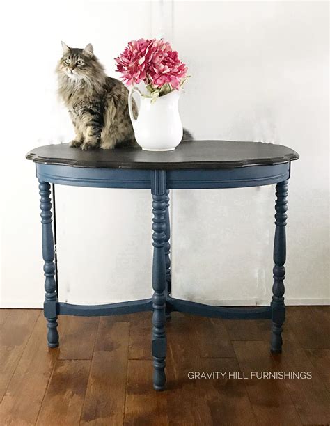Custom Blue Accent Table General Finishes Design Center