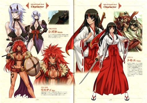 tomoe musha miko tomoe risty wilderness bandit risty and shizuka queen s blade and 1 more