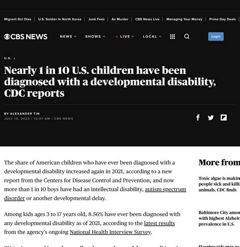 Nearly 1 In 10 Us Children Have Been Diagnosed With A Developmental