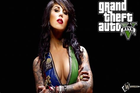 Grand Theft Auto Game Wallpaper Sexy Girl Gta 5 Sticker Custom Canvas
