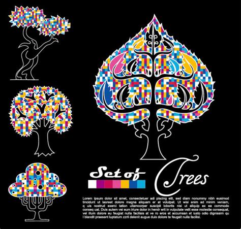 Abstract Trees Background Vector Vectors Graphic Art Designs In